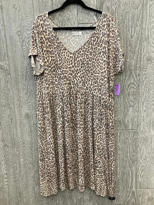 Animal Print Dress Casual Midi Maurices, Size 2x