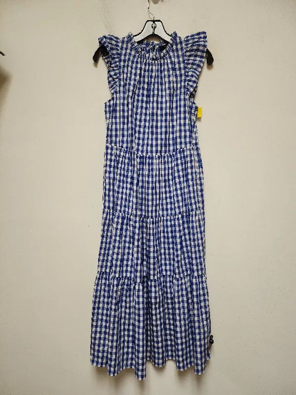 Dress Casual Maxi By J. Crew In Checkered Pattern, Size: Xxs