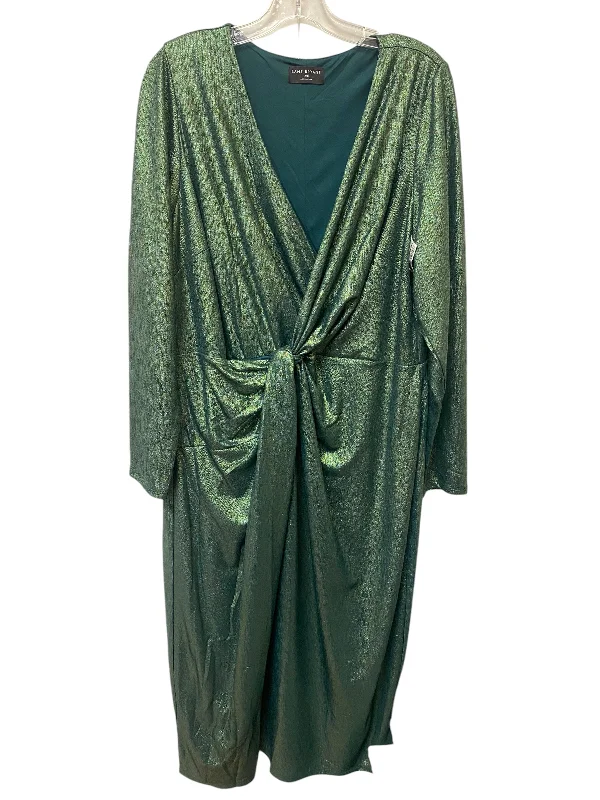 Dress Casual Maxi By Lane Bryant In Green, Size: 18